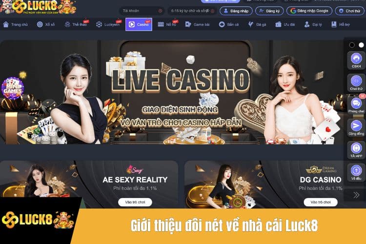 Giới thiệu đôi nét về nhà cái Luck8