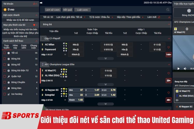 Giới thiệu đôi nét về sân chơi thể thao United Gaming