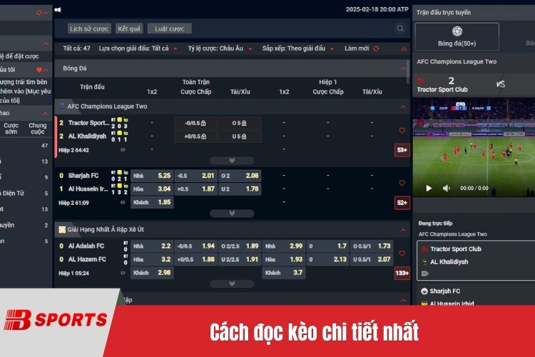 Cách đọc kèo chi tiết nhất
